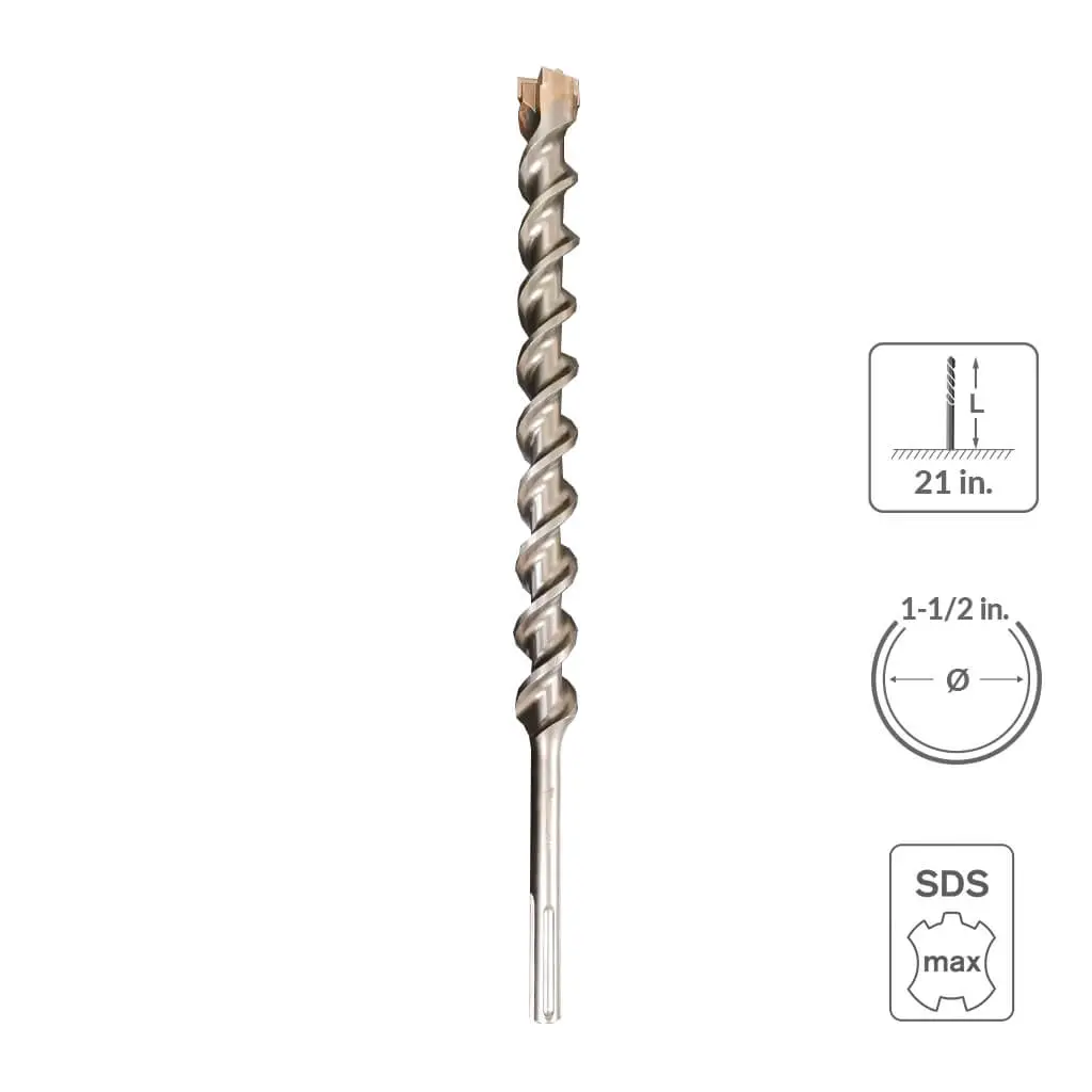 Sabercut 1-1/2 In 21 In Carbide Tipped 6-Cutter Hammer Drill Bit 1