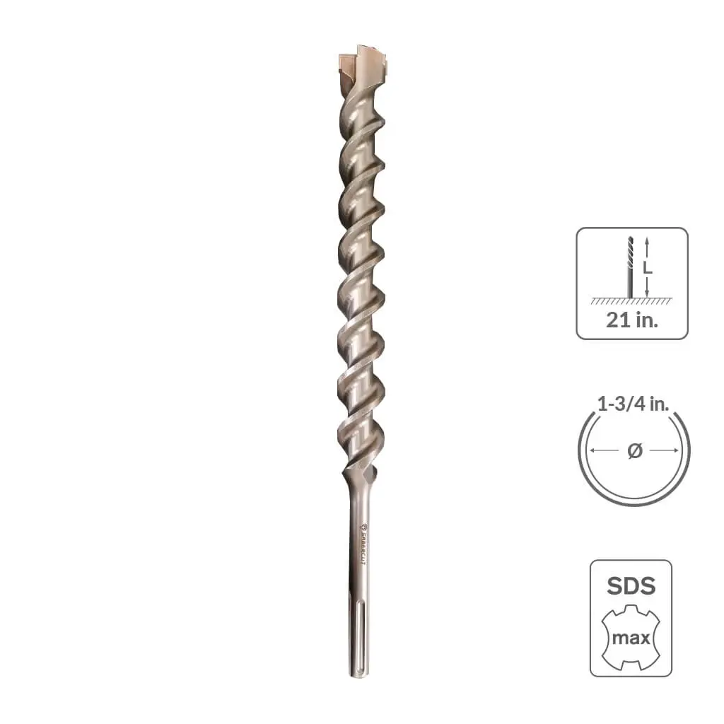 Sabercut 1-3/4 In 21 In Carbide Tipped 6-Cutter Hammer Drill Bit 1