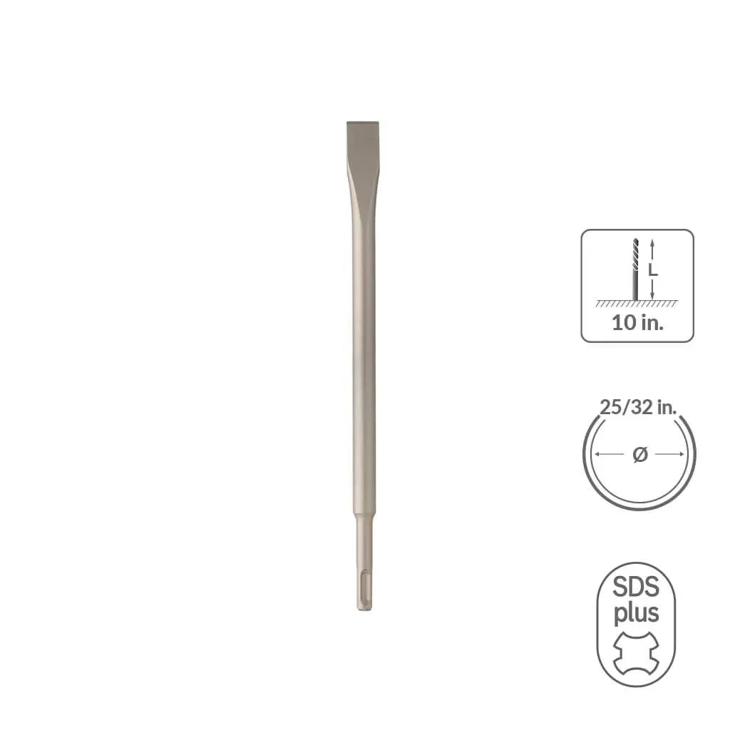 Sabercut 3/4-In X 10-In Sds Plus Flat Chisel 1