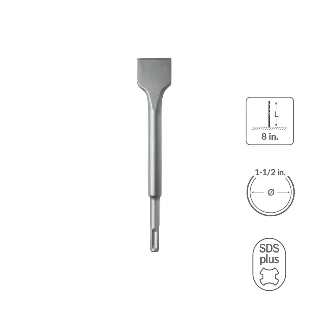 Sabercut 1-1/2 In. X 8 In. Sds Plus Flat Chisel Bit 1