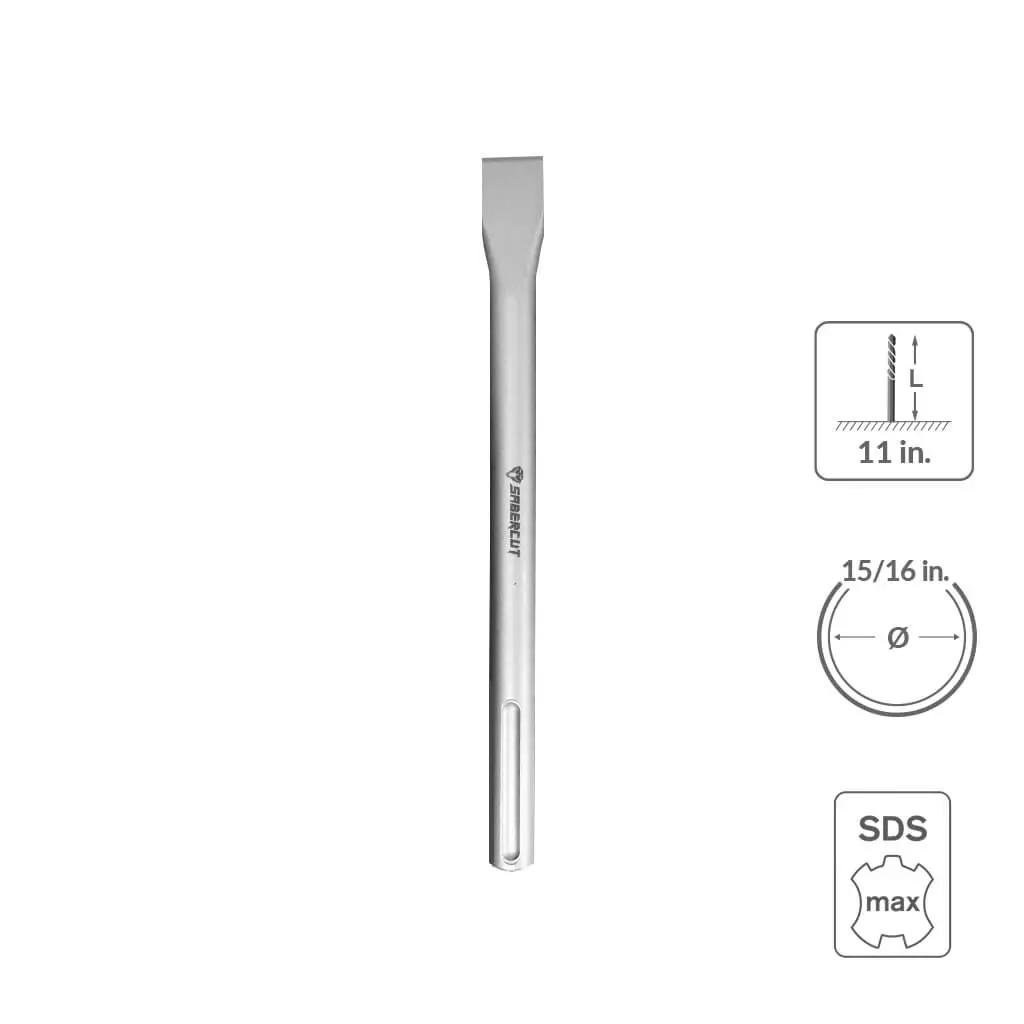 Sabercut 15/16 In. X 11 In. Sds Max Flat Chisel 1