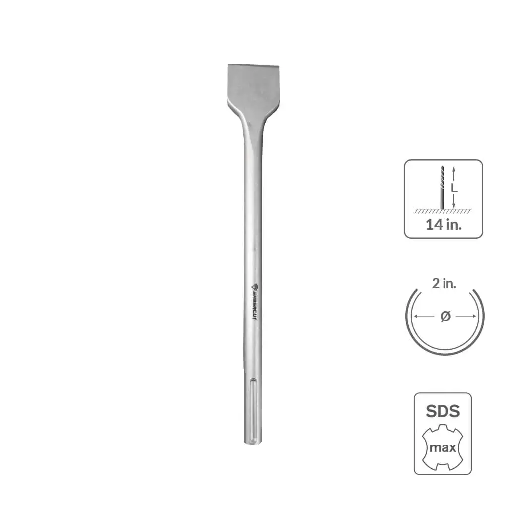 Sabercut 2 In. X 14 In. Sds Max Flat Chisel 1
