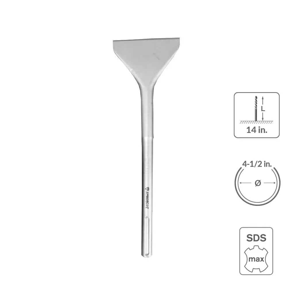 Sabercut 4-1/2 In. X 14 In. Sds Max Flat Chisel 1