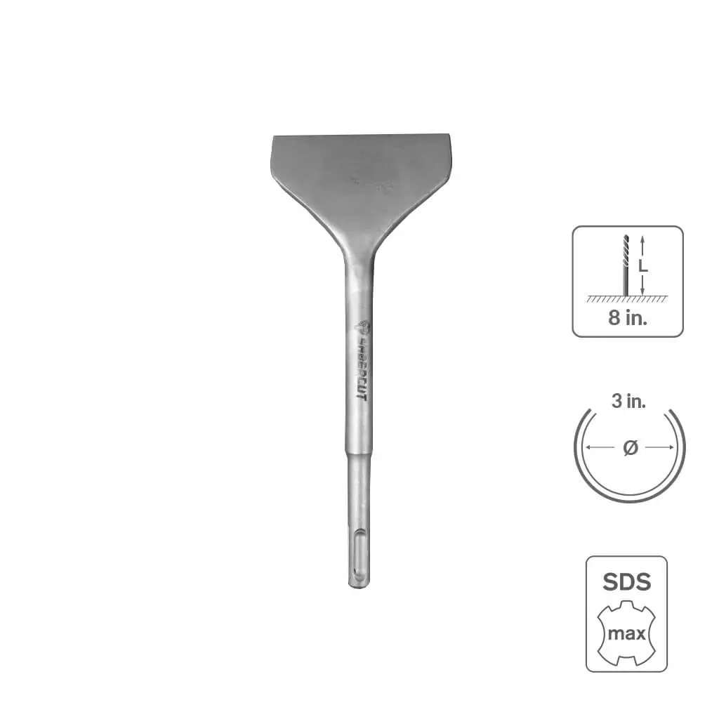 Sabercut 3 In. X 8 In. Sds Plus Angled Tile Chisel Bit 1