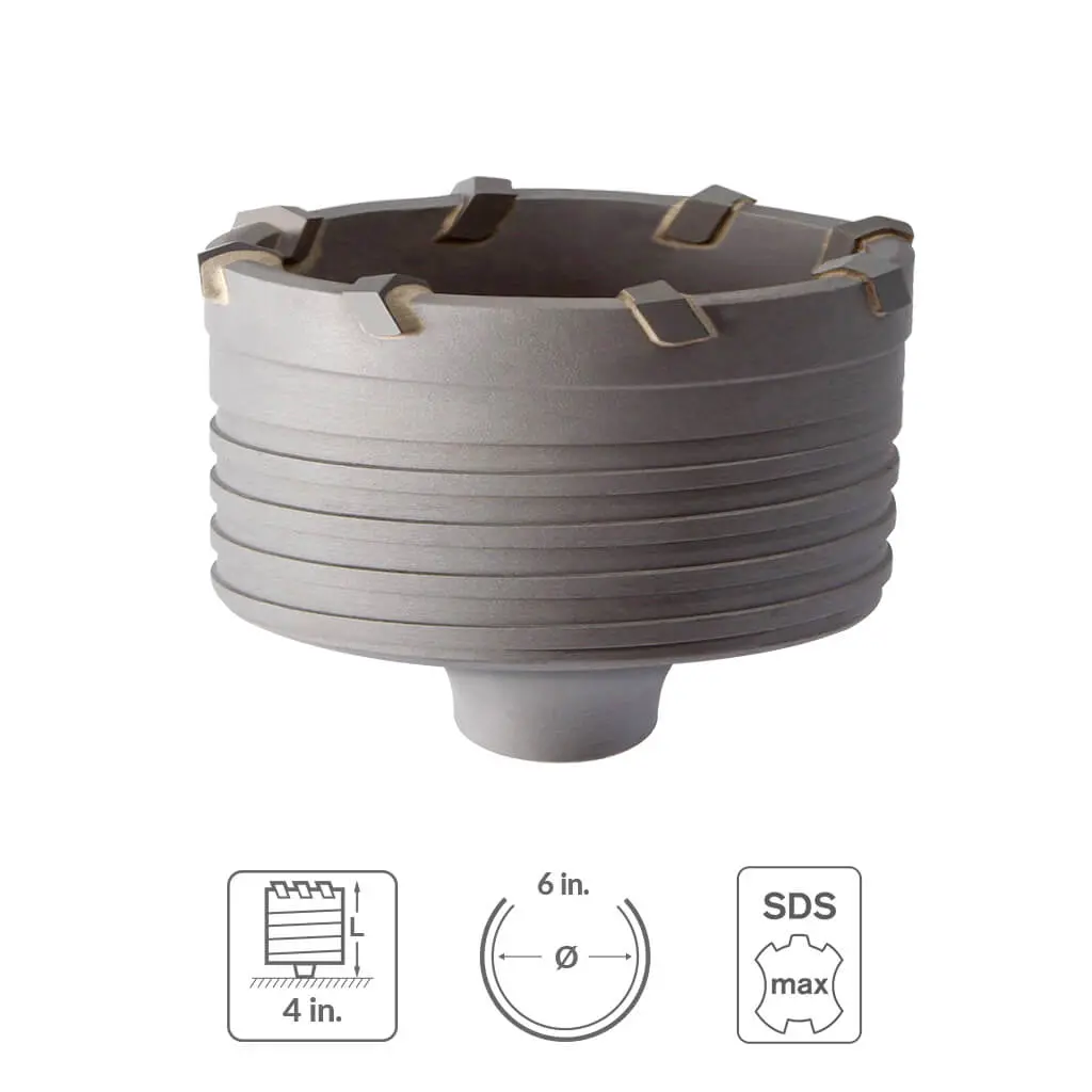 Sabercut Sds Max 6 In. Core Bit Cup 1
