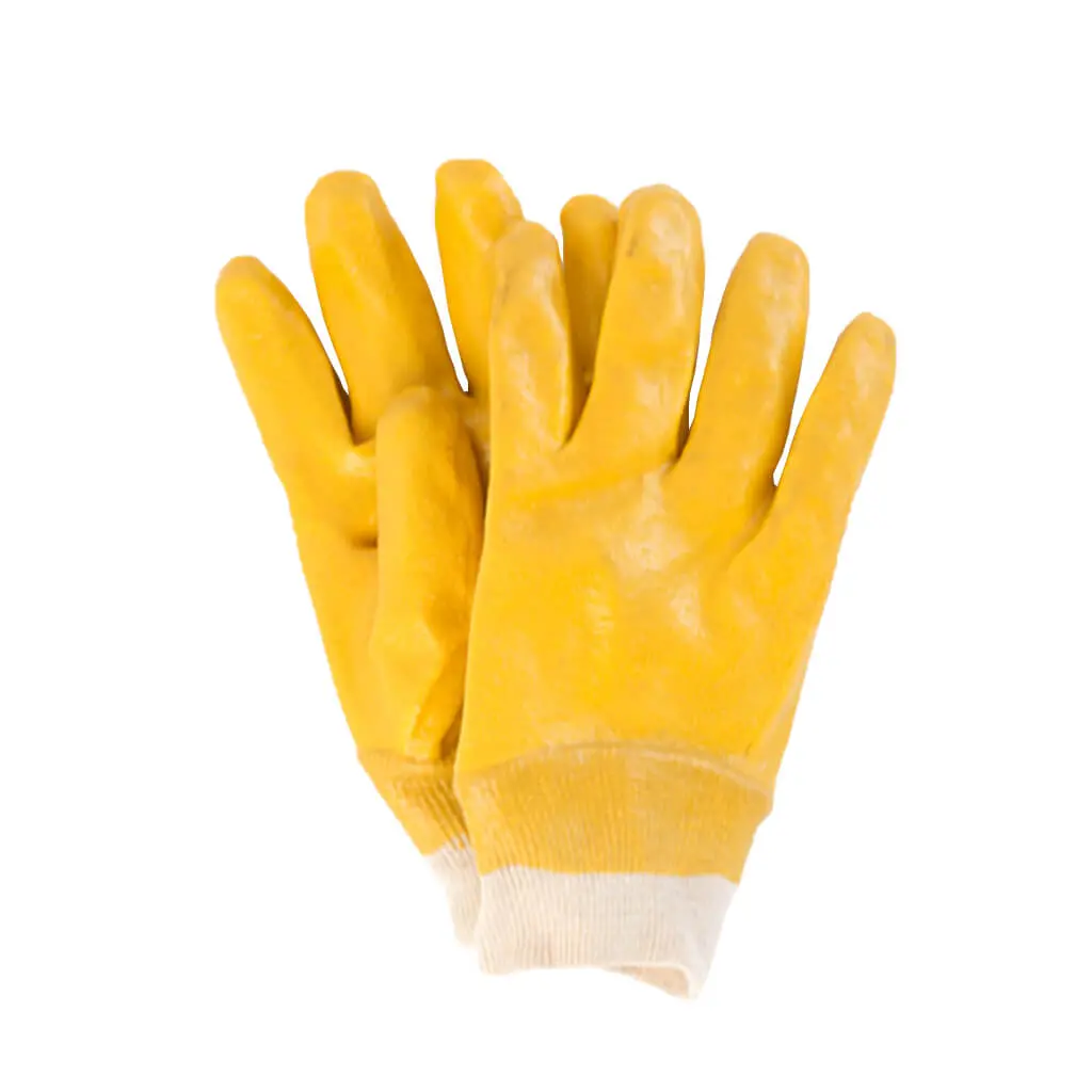 Wayne Safety 11I-Hki100yu 10 In. Men's Yellow Knitted Wrist Pvc Gloves -12 Pack 1