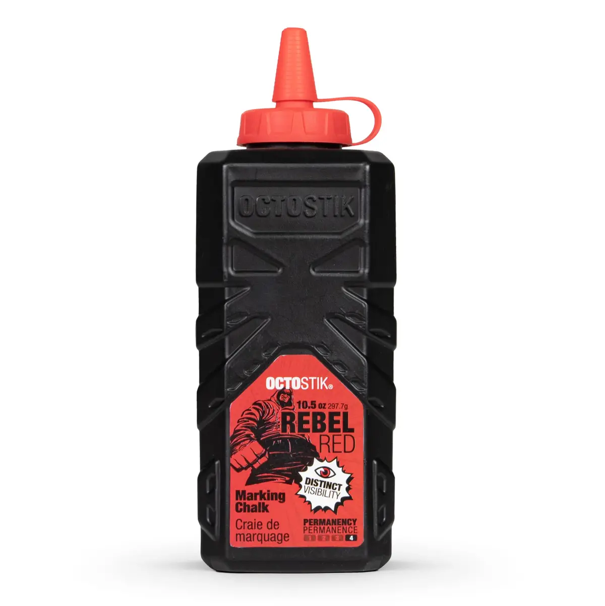 Octostik 10.5 Oz. Ultra Fine Lvl 4 Permanent Chalk Powder, Red 1