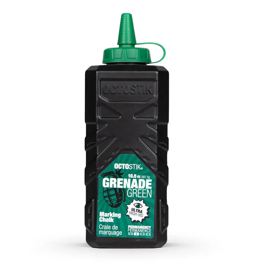 Octostik 10.5 Oz. Ultra Fine Lvl 2 Permanent Chalk Powder, Green 1