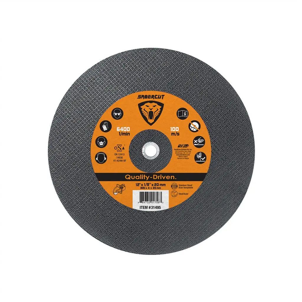 Sabercut 12 In. X 1/8 In. X 20 Mm Type 1 Abrasive Metal Cutting Cut-Off Blade 1