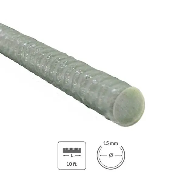 15 Mm X 10 Ft. Fiberglass Rebar 1