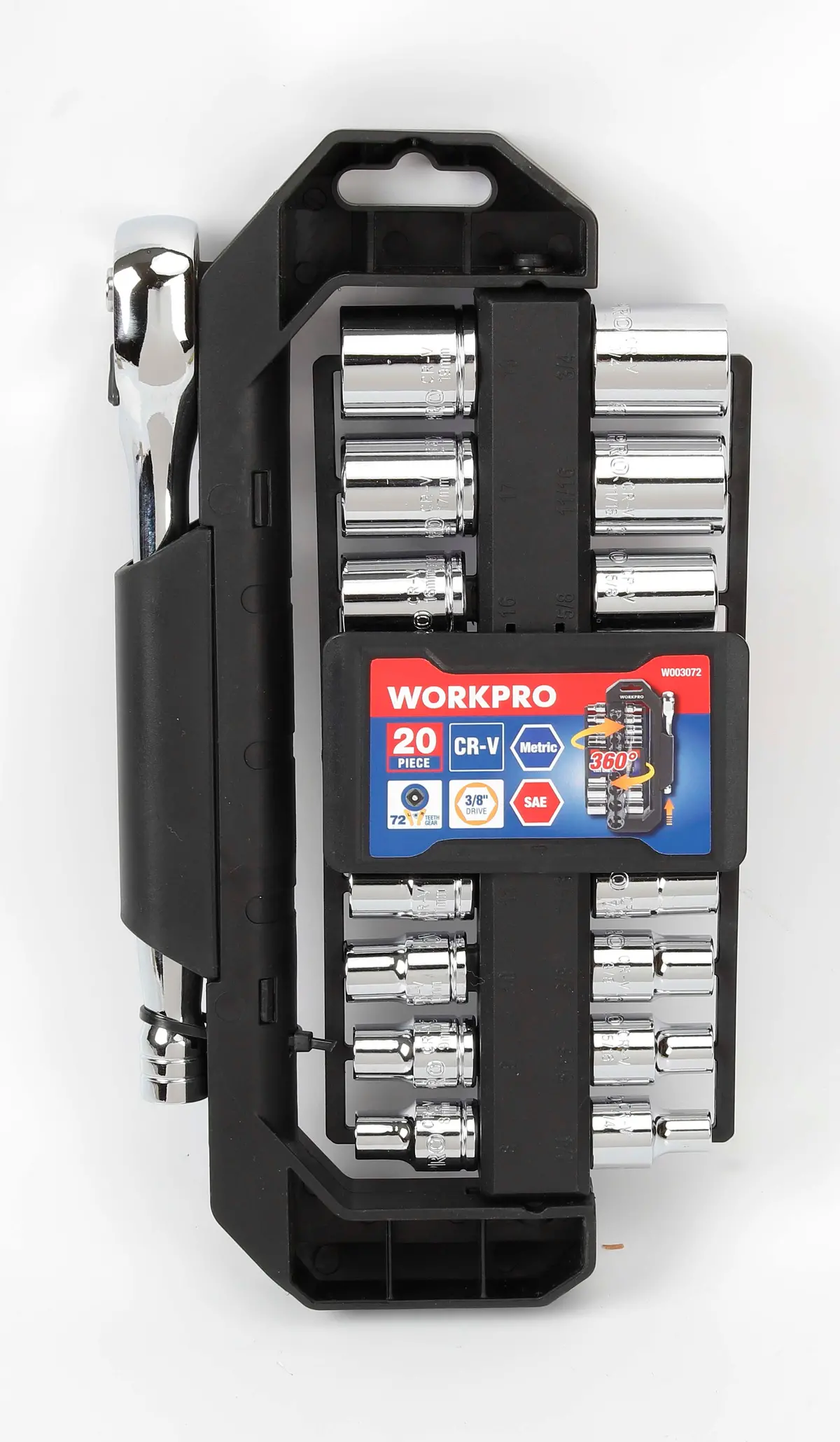 Workpro 3/8 In. Drive Socket Set (20 Pieces) 1