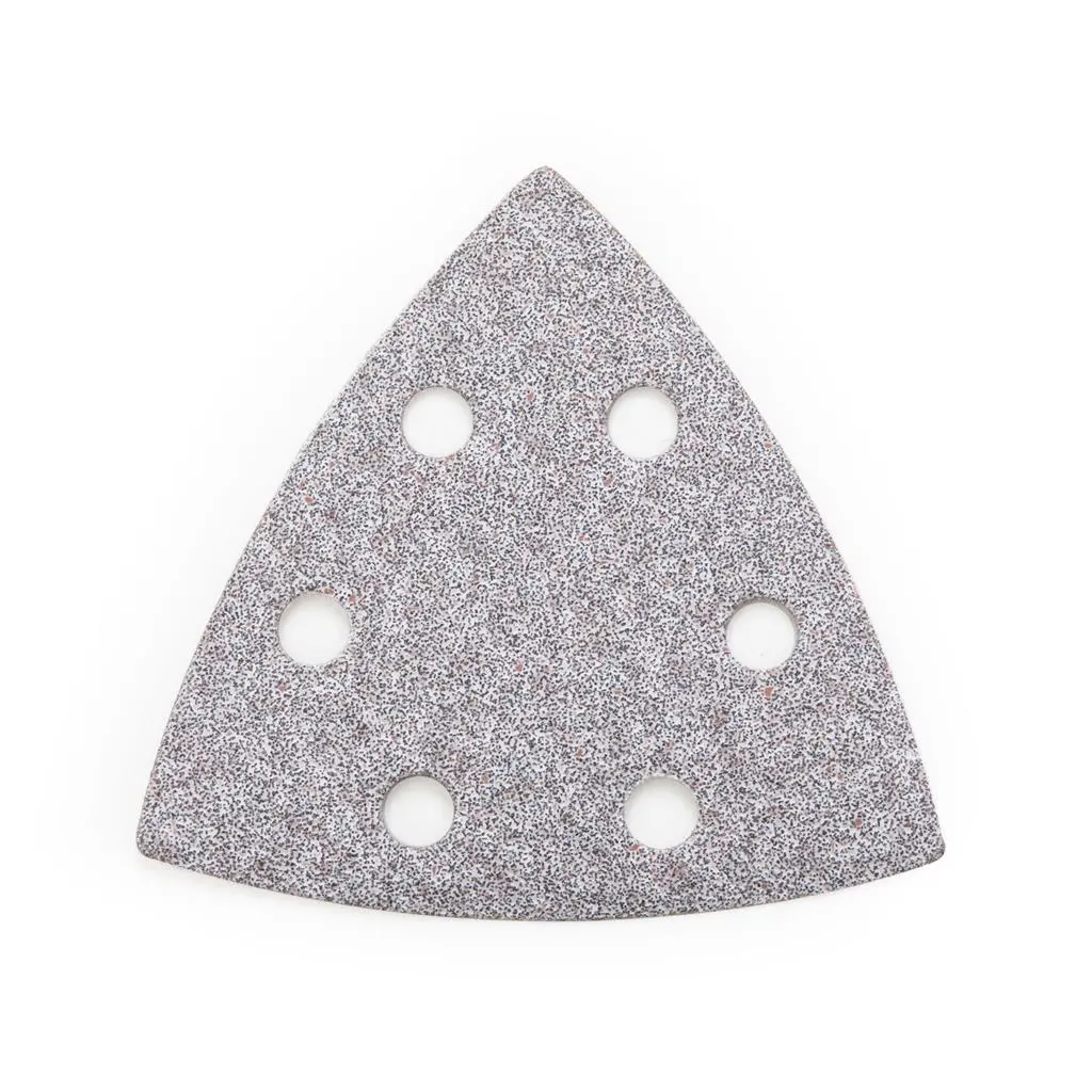 Sabercut 3-3/5 In 80 Grit Hook & Loop Triangle Shape Multi-Tool Sandpaper 1