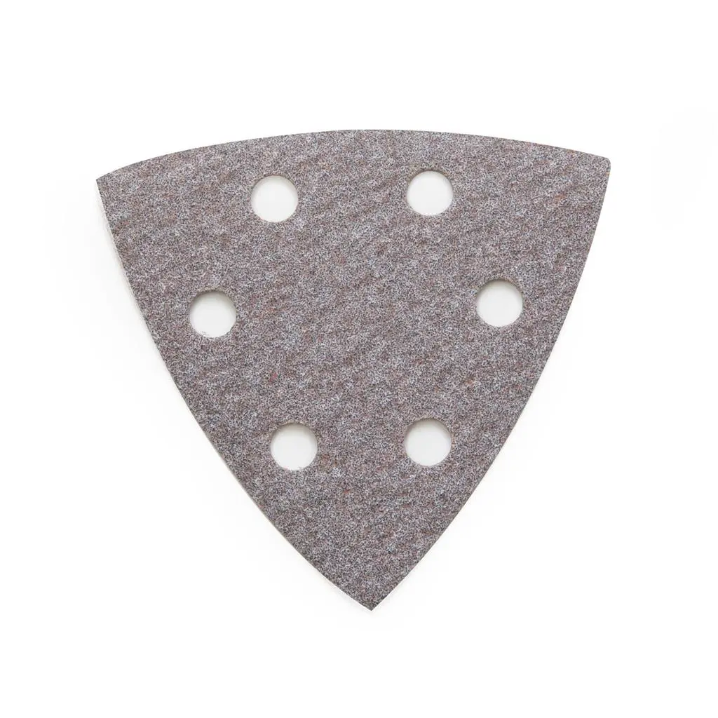 Sabercut 3-3/5 In 120 Hook & Loop Triangle Shape Multi-Tool Sandpaper 1