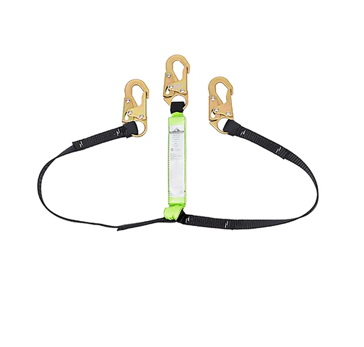 Peakworks Sa-6400-6 6' E6 Twin Leg Shock Absorbing Lanyard With Snap Hooks 1