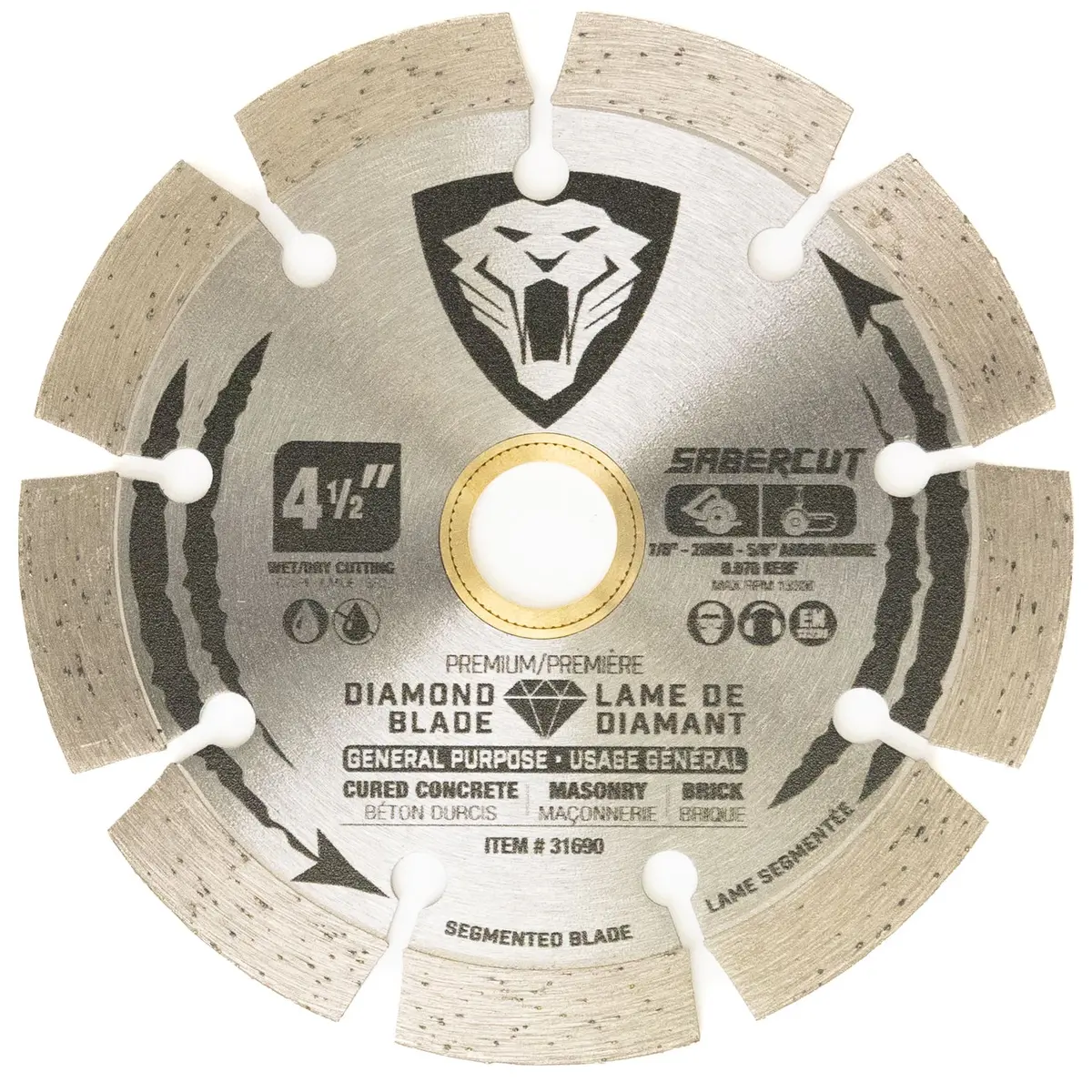Sabercut 4-1/2 In. General Purpose Concrete, Brick & Masonry Segmented Diamond Blade 1