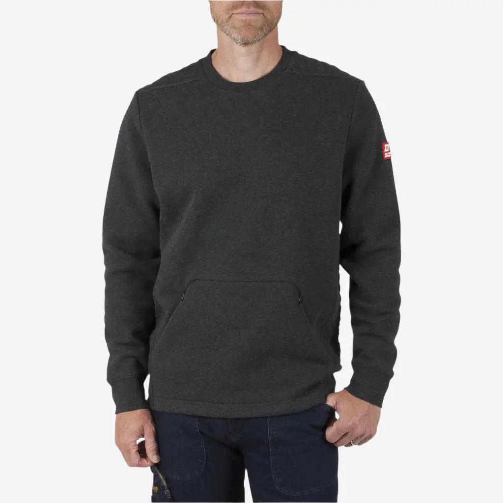Duradrive Weekend Charcoal Quilted Crew Neck Sweatshirt 1