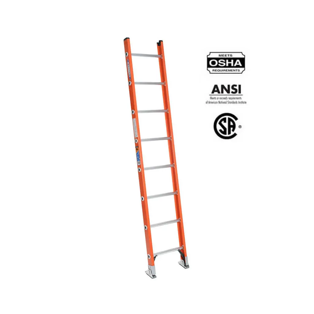 Werner D6208-1Ca 8 Ft. Fiberglass Straight Ladder, 300Lbs. Type Ia 1