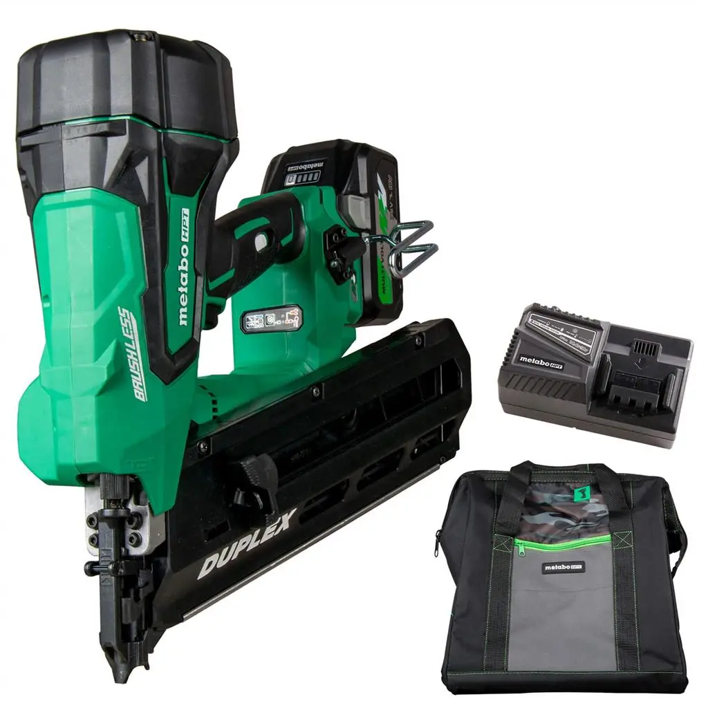 Metabo Hpt Nr3675ddm 36V Multivolt 3-1/2 In. 21-Degree Cordless Duplex Nailer Kit (1 X 2.5Ah) 1