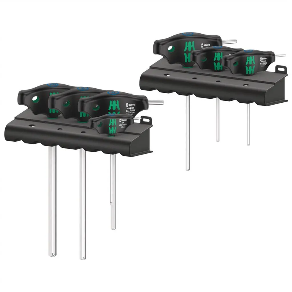 Wera 05023450001 454 Hf Hex-Plus T-Handle Metric Screwdriver Set (7-Piece) 1