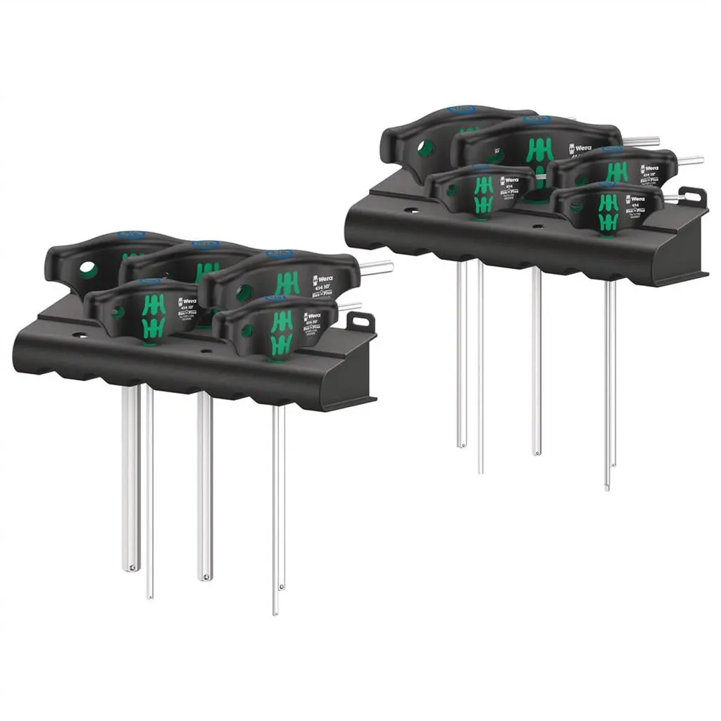 Wera 05023451001 454 Hf Hex-Plus T-Handle Imperial Screwdriver Set (10-Piece) 1