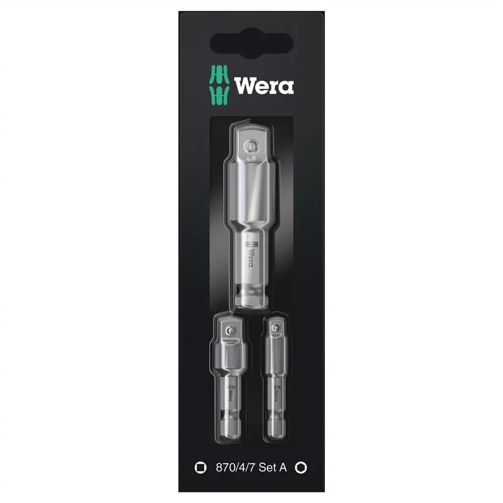 Wera 05073200001 870/4/7 A Sb Adaptor Set (3-Piece) 1