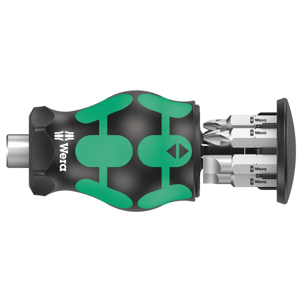 Wera 05008877001 Kraftform Kompakt Stubby Magazine 4 Screwdriver Set (6-Piece) 1