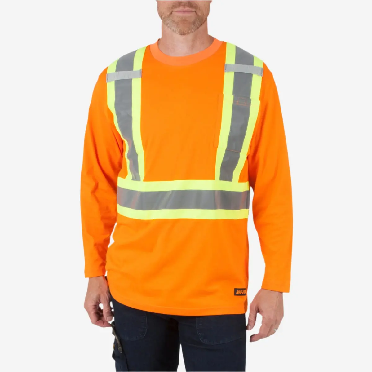 Duradrive 100% Cotton Hi-Vis L/S T-Shirt - Orange 1