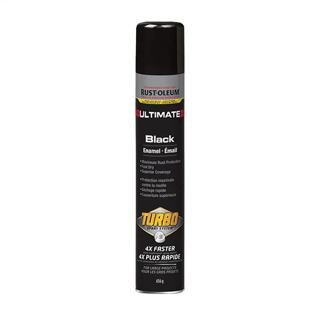Rust-Oleum 352467 656 G Gloss Black High-Performance Ultimate Turbo Enamel Spray 1