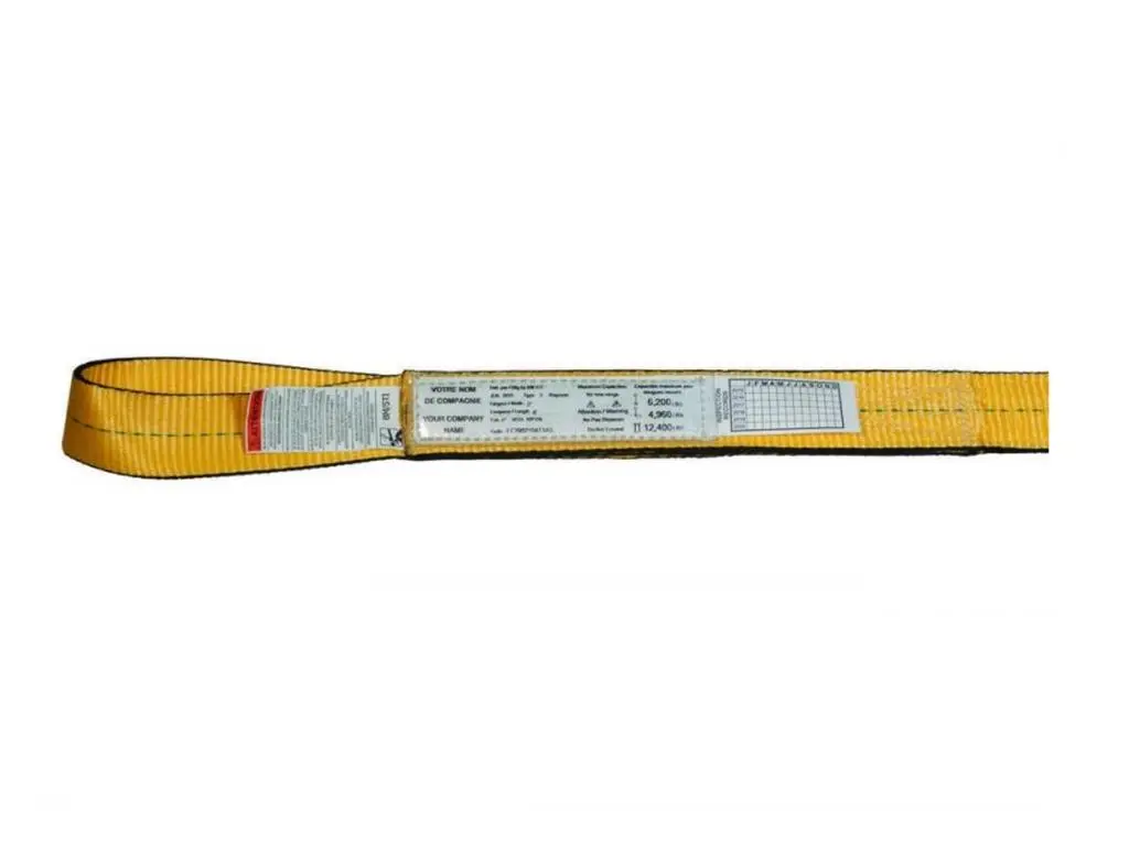 Sling Tech Ee2904y20t3 4 In 20 Ft 2-Ply Type 3 Synthetic Web Sling 1