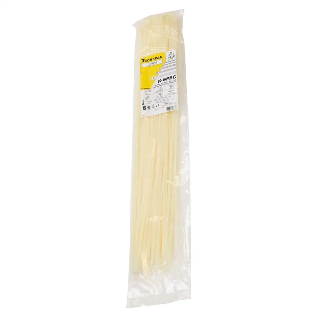 E24509c 24 In. 50 Lb. Natural General Purpose Cable Ties (100-Pack) 1