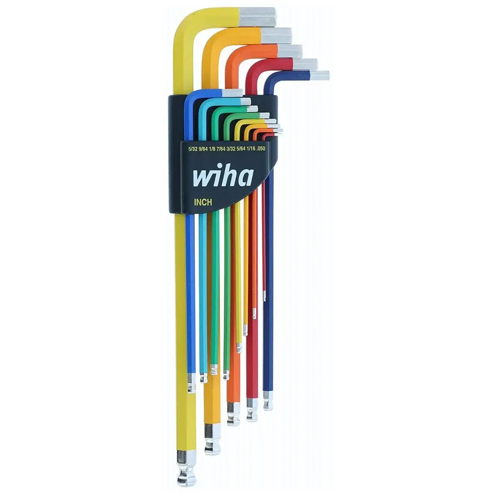 Wiha 66981 Imperial Ball End Colour Coded Hex L-Key Set (13-Piece) 1
