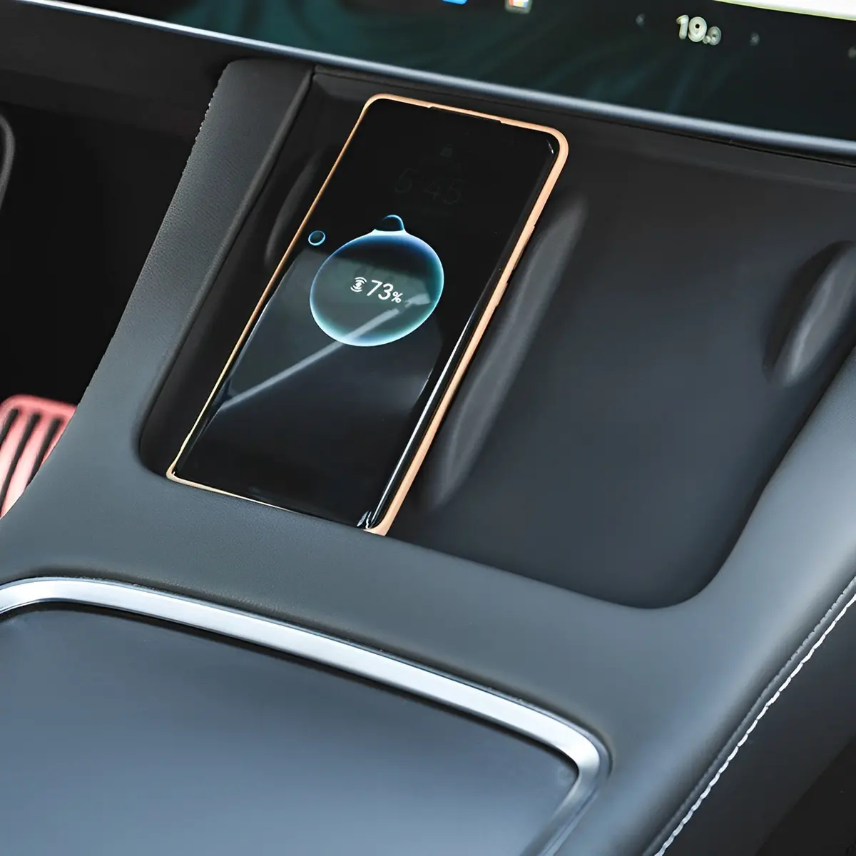 Central Control Wireless Charging Silicone Pad For Tesla Model Y/3 1