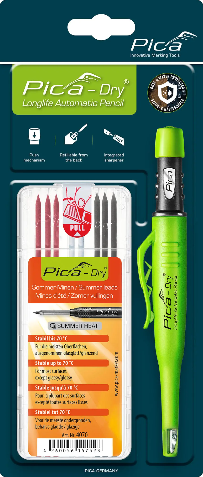 Pica Dry Longlife Automatic Pencil And Refill Bundle For Summer Heat 1