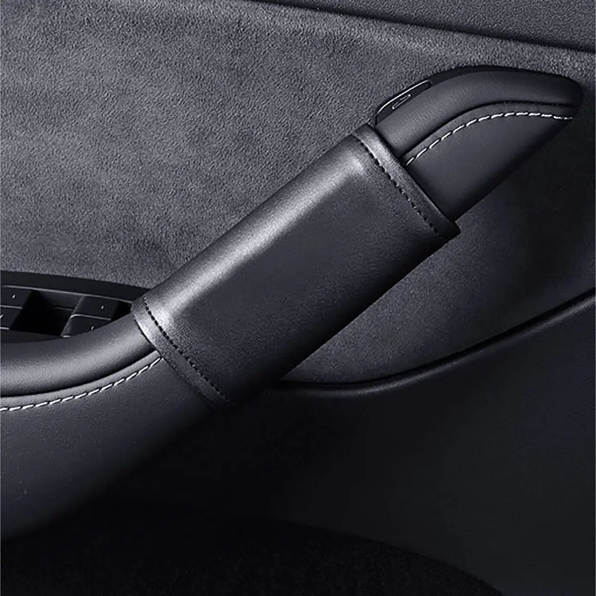 Model 3/Y Inner Door Handle Leather Protective Cover For Tesla(4Pcs) 1