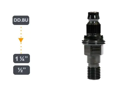 B+Btec 2.000.493 Karat 180 Adapter Dd-Bu M 1-1/4"M To 1/2"F 1