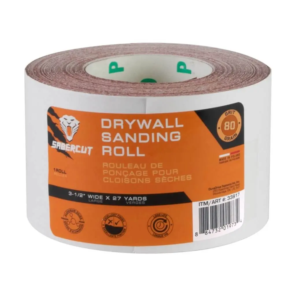 Sabercut 80 Grit 3-1/2 In. X 27 Yds. Drywall Sanding Roll 1