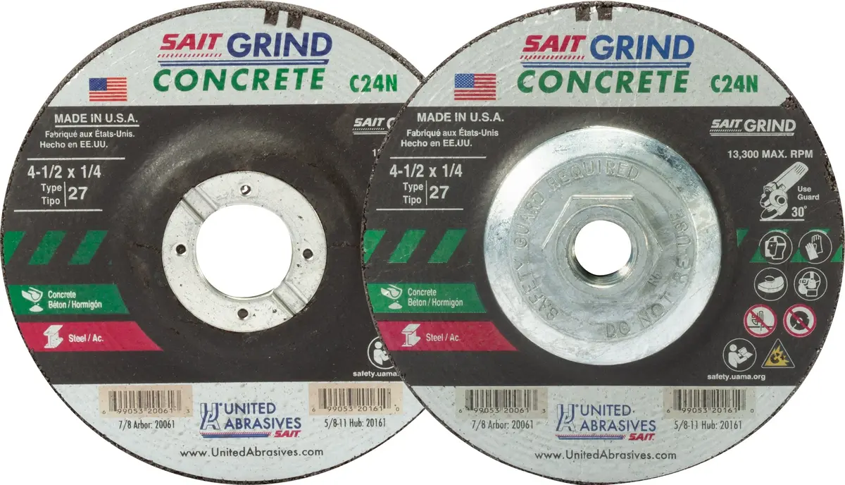Sait 20087 C24n T27 Abrasive Concrete Grinding Disc7 Inchesx5/8-11 1