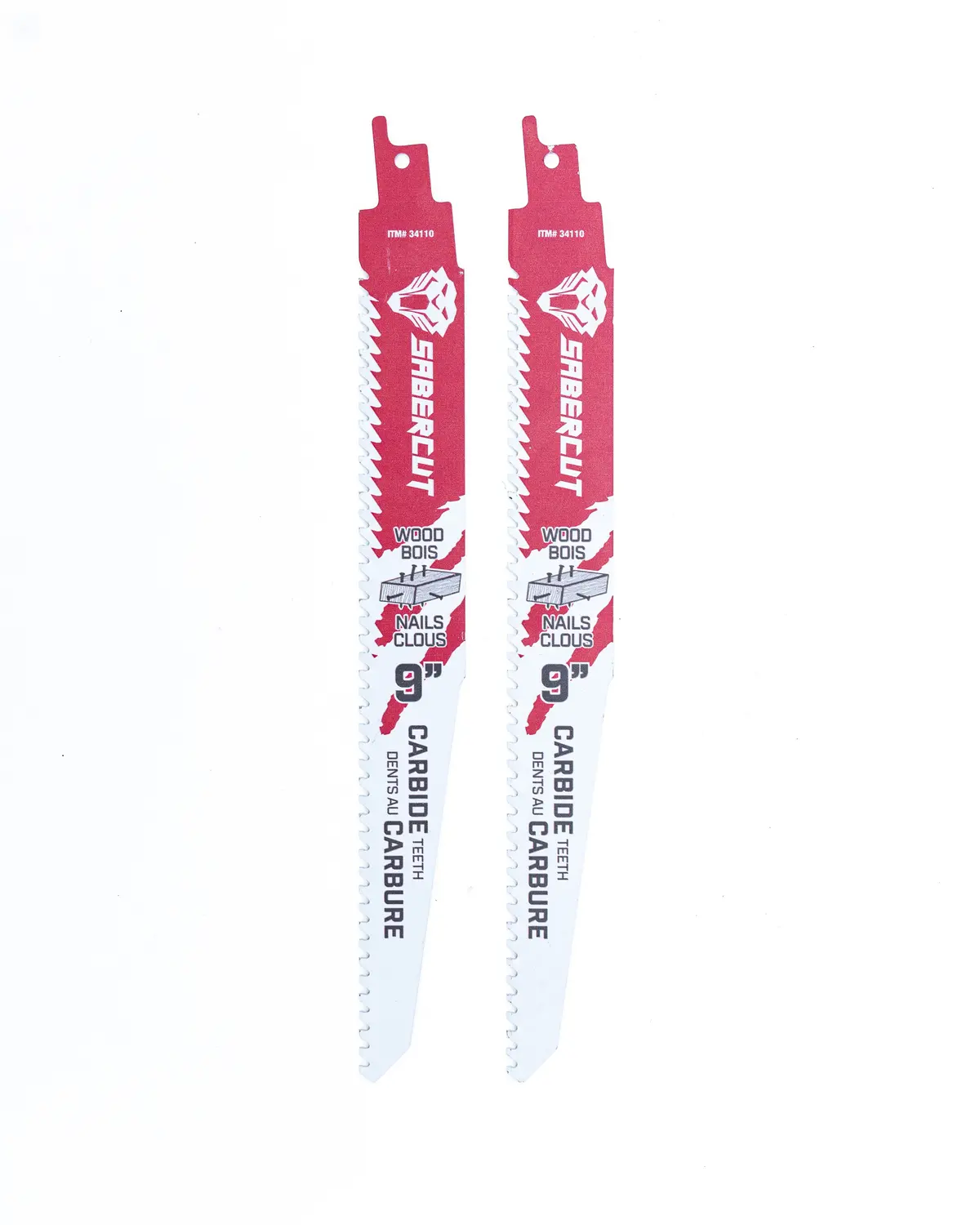 Sabercut Red Label 9 In. Wood With Nails Carbide Reciprocating Saw Blade (2-Pack) 1