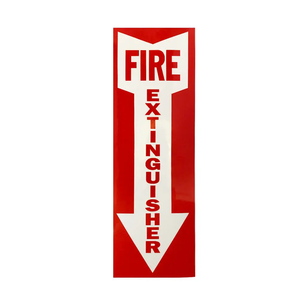 Fire Extinguisher 075022 Vinyl Stickers 4" By 12" 5-Pack 1