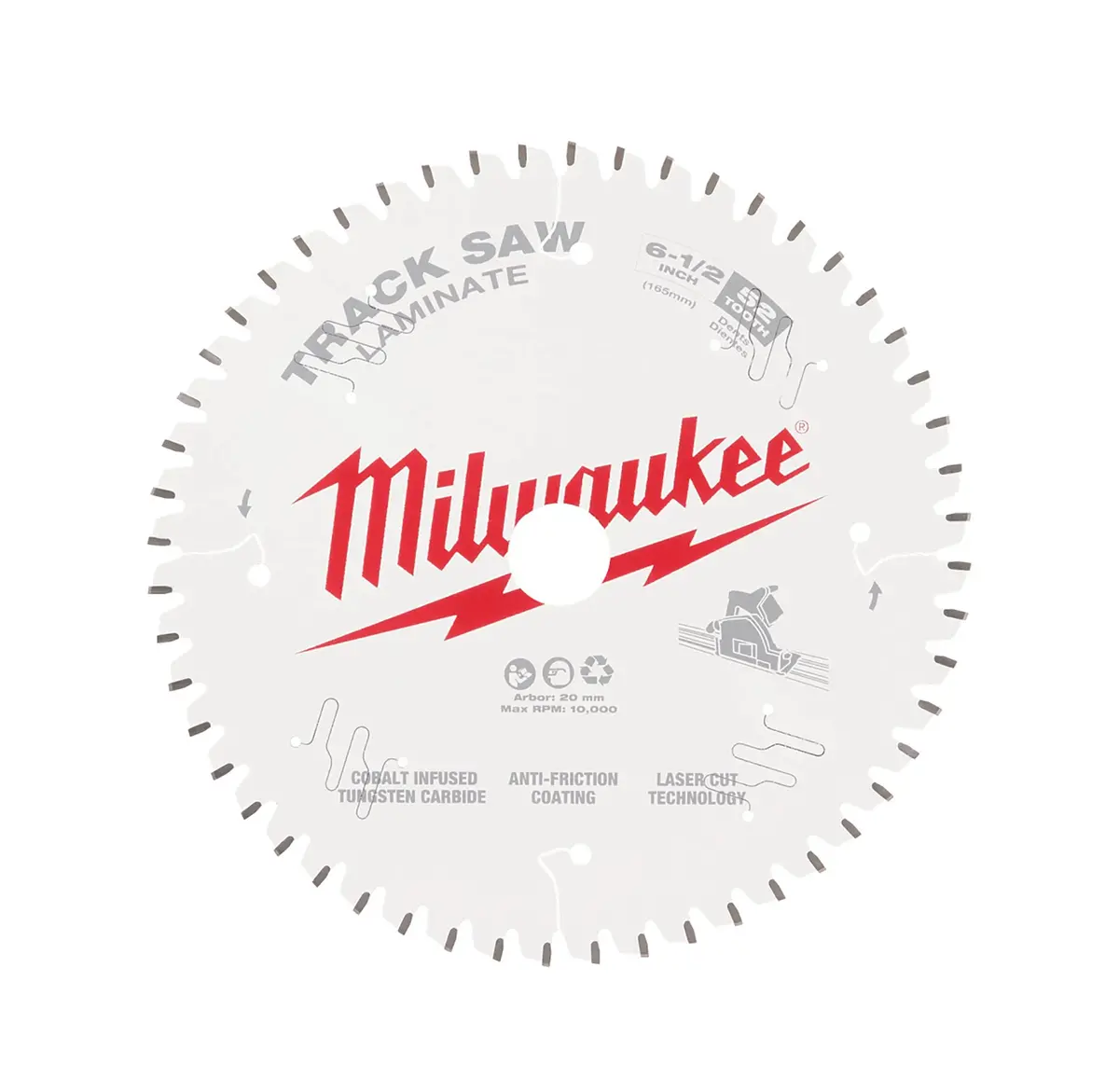 Milwaukee 48-40-0643 Track Saw Laminate Saw Blade 6-1/2"X52t 1