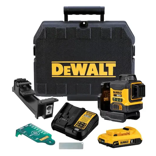 Dewalt Dcle34031d1 +/- 1/8 In @ 30 Ft Green 3 X 360 Deg Laser Kit 1