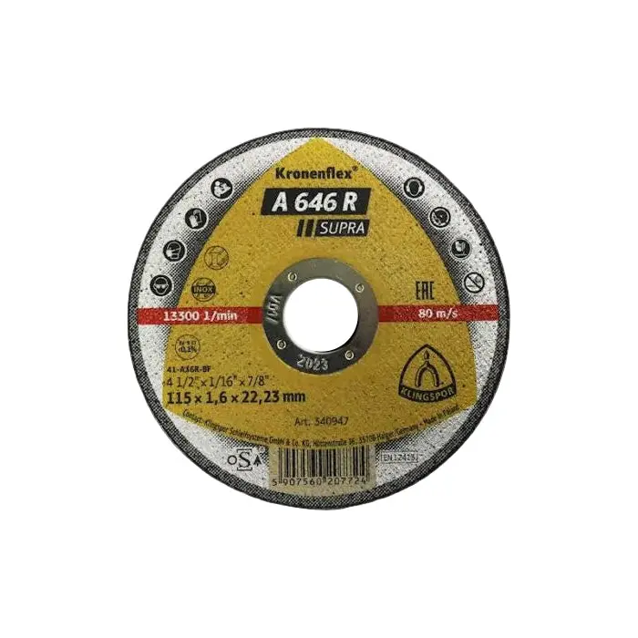 Klingspor 340947 A646r Metal Cut Off Disc Flat 4-1/2 In. 1