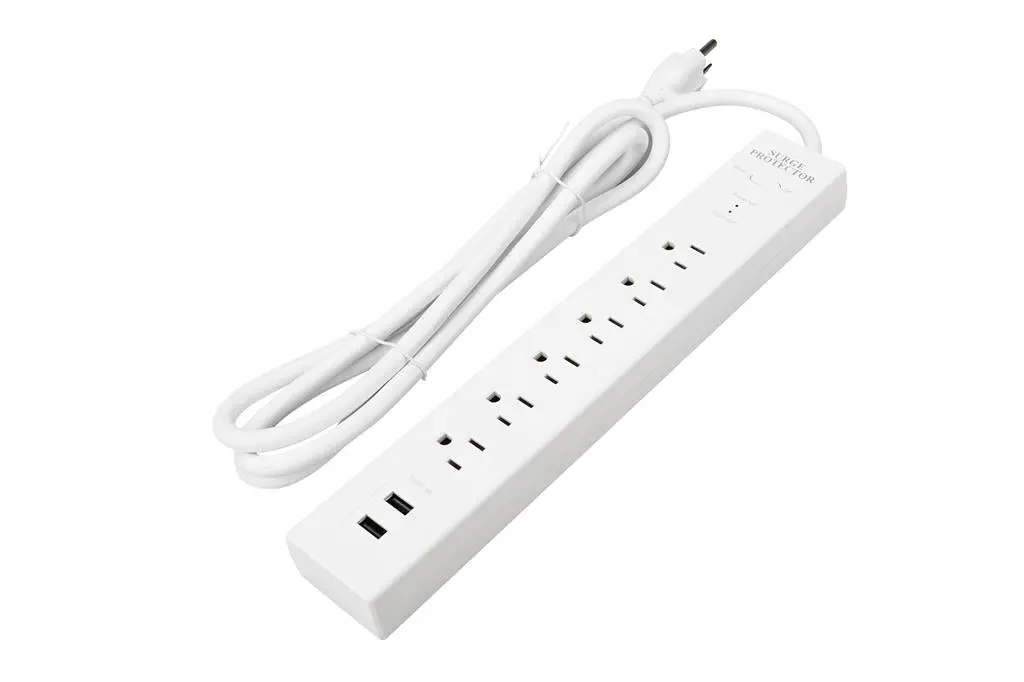 Duradrive 6 Ft 6 Outlets 270 Joules Surge Protection Power Bar With 2 Usb Charging Port 1