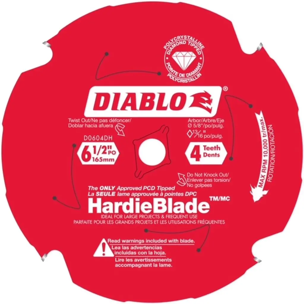 Diablo D0604dh Fiber Cement Blade 6-1/2 Inches X 4T 1