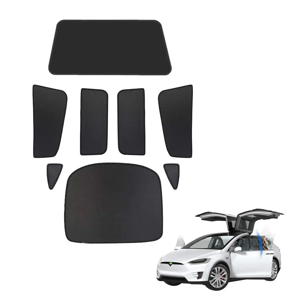 Whole Car Window & Sunroof Covercraft Dense Mesh Sunshade Kit (8 Pcs) For Tesla Model X(2015-2020) Car Accesories 5