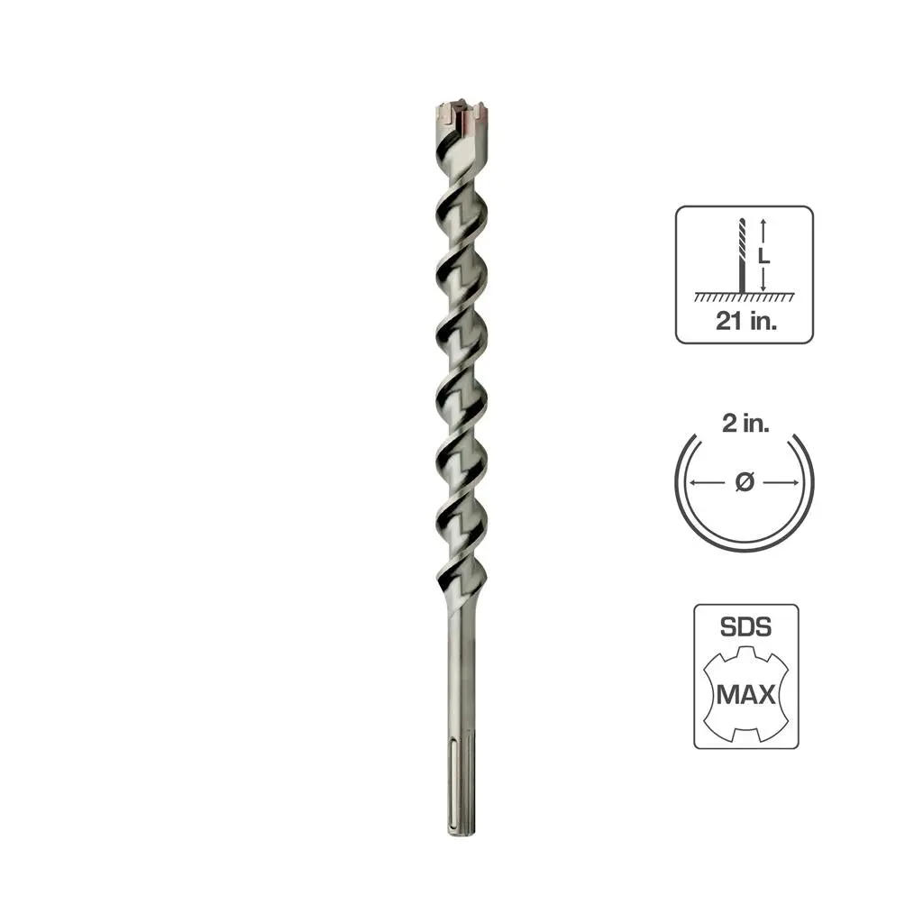 Sabercut 2 In 21 In Carbide Tipped 6-Cutter Hammer Drill Bit 1