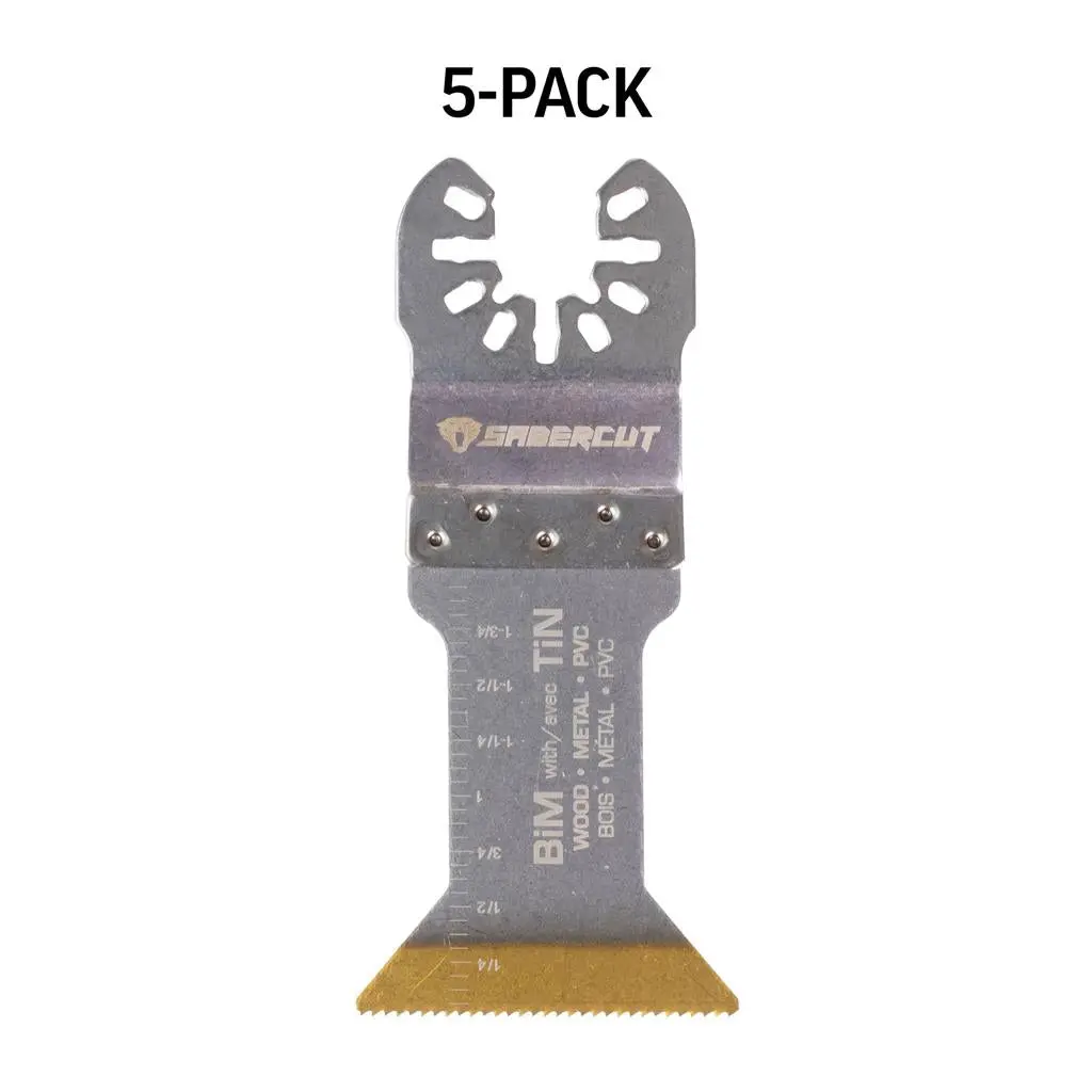 Sabercut 1-3/4 In. Titanium Bi-Metal Wood Multi-Tool Blade (5-Pack) 1