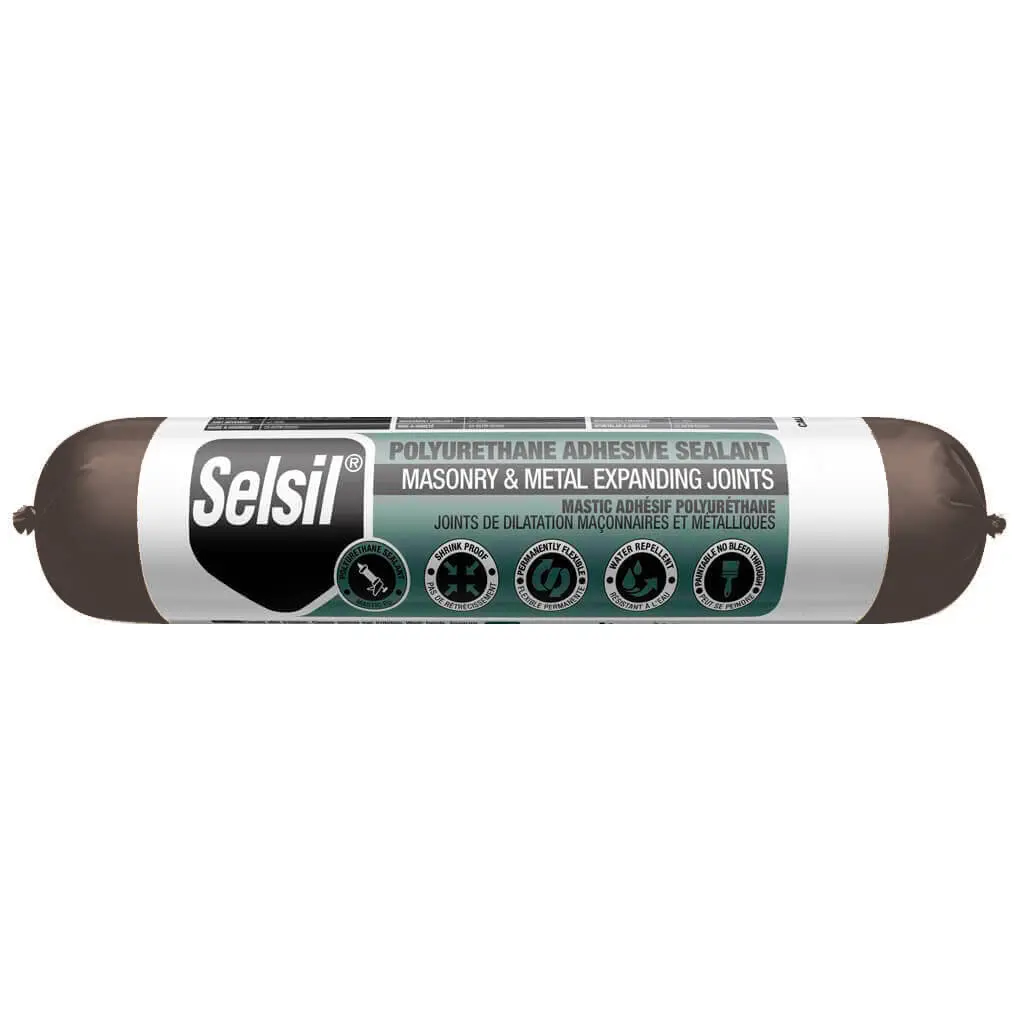 Selsil 600 Ml Bronze Masonry And Metal Expanding Joints Polyurethane Adhesive Sealant Sausage 1
