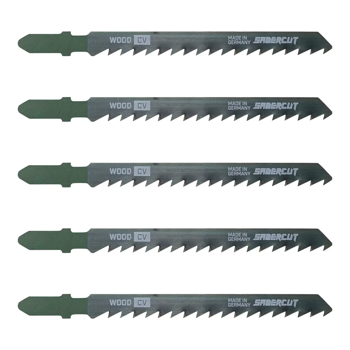 Sabercut 4 In. X 6Tpi T-Shank Jigsaw Blade For Ultra-Fast Cuts On Wood (5-Pack) 1