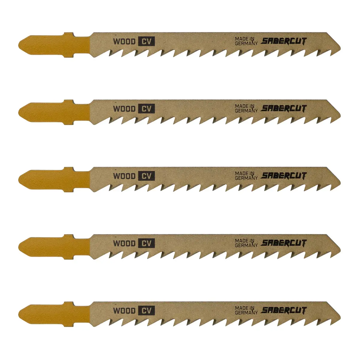 Sabercut 4 In. X 6Tpi Thick-Kerf T-Shank Jigsaw Blade For Ultra-Fast Cuts On Wood (5-Pack) 1